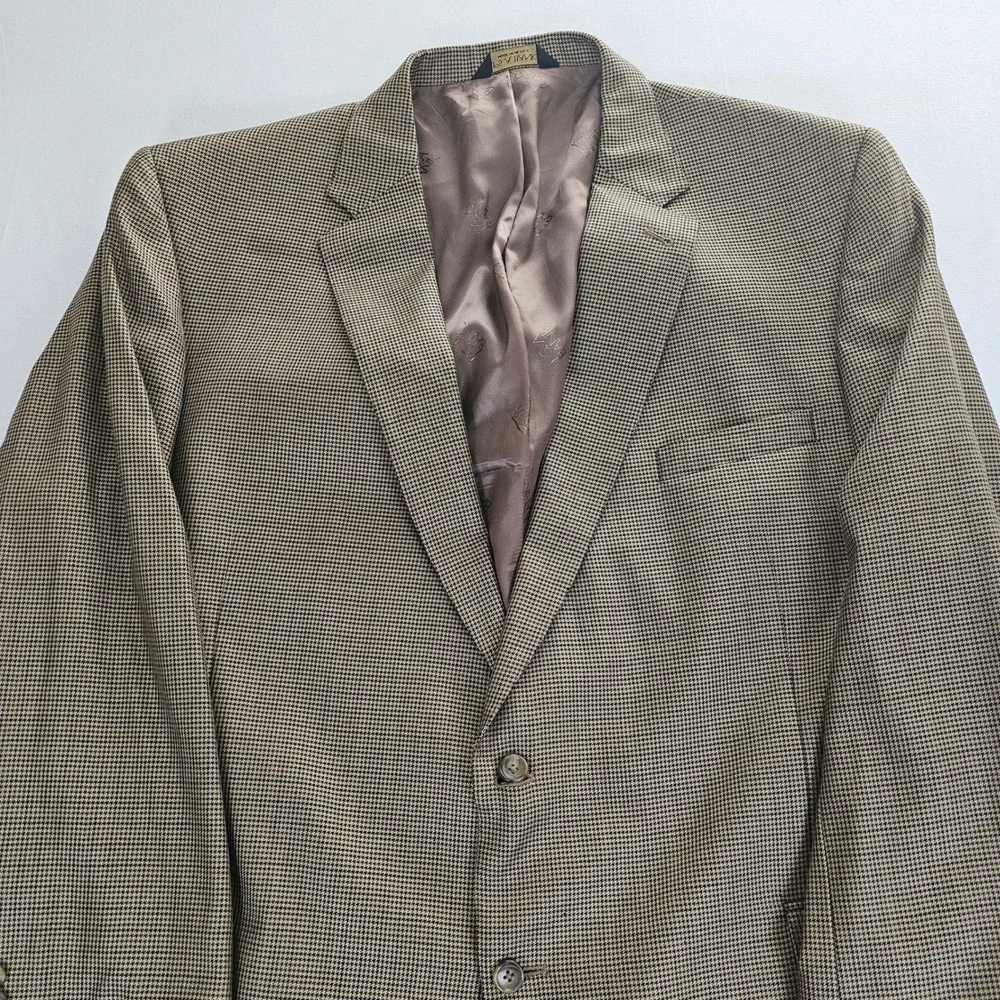 2Jos. A. Bank Blazers Lot 52L Silk Wool Camel Hair Sport Coat Grey Brown 52 Long